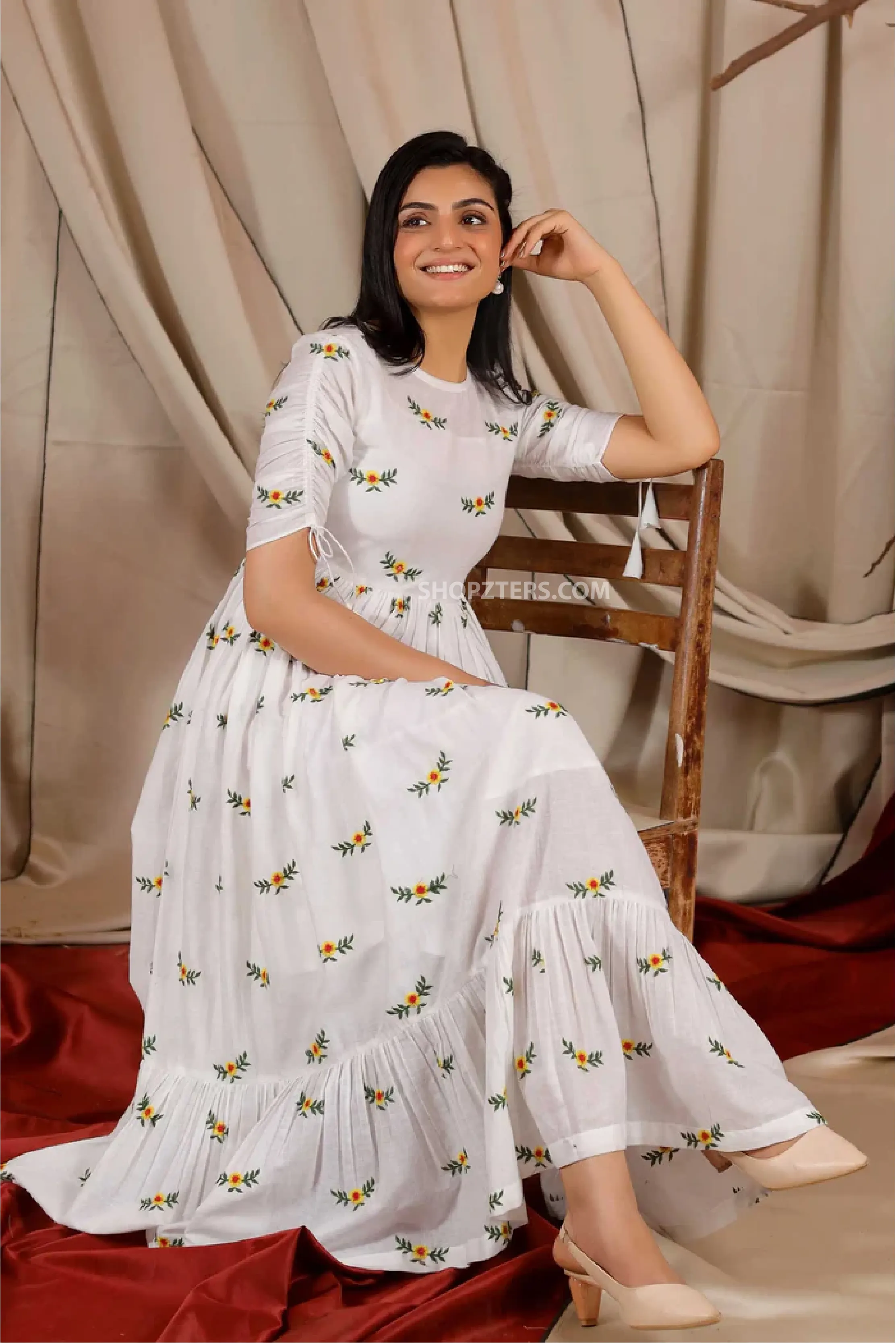 Hand Embroidery Summer White Dress