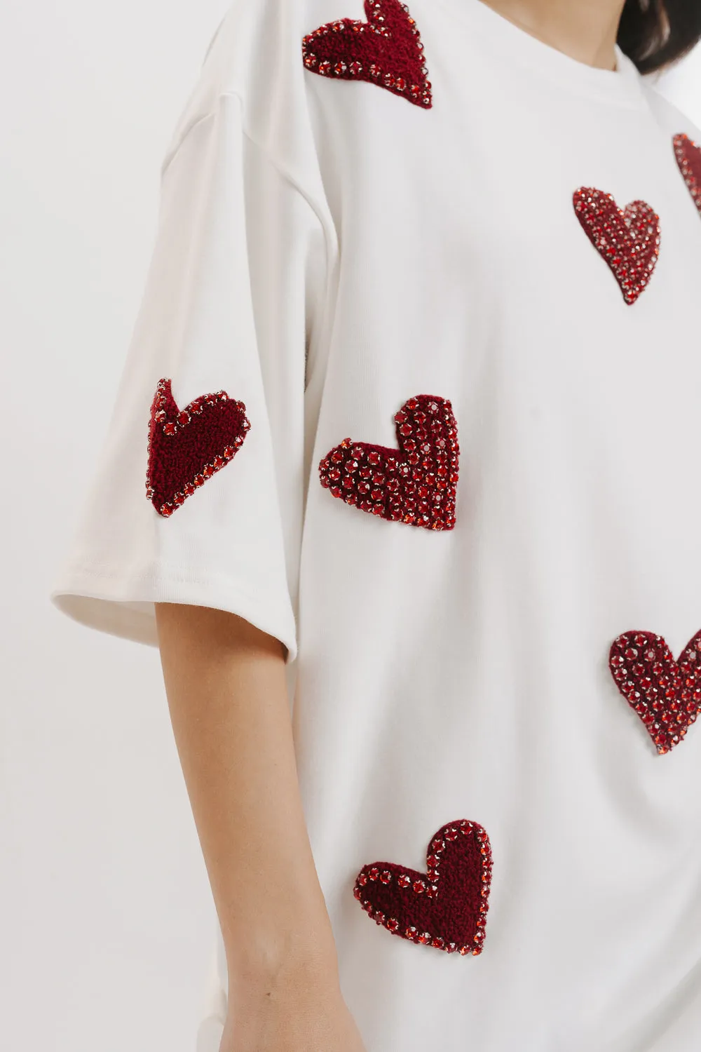 Heart Eyes For You White Oversized Tee