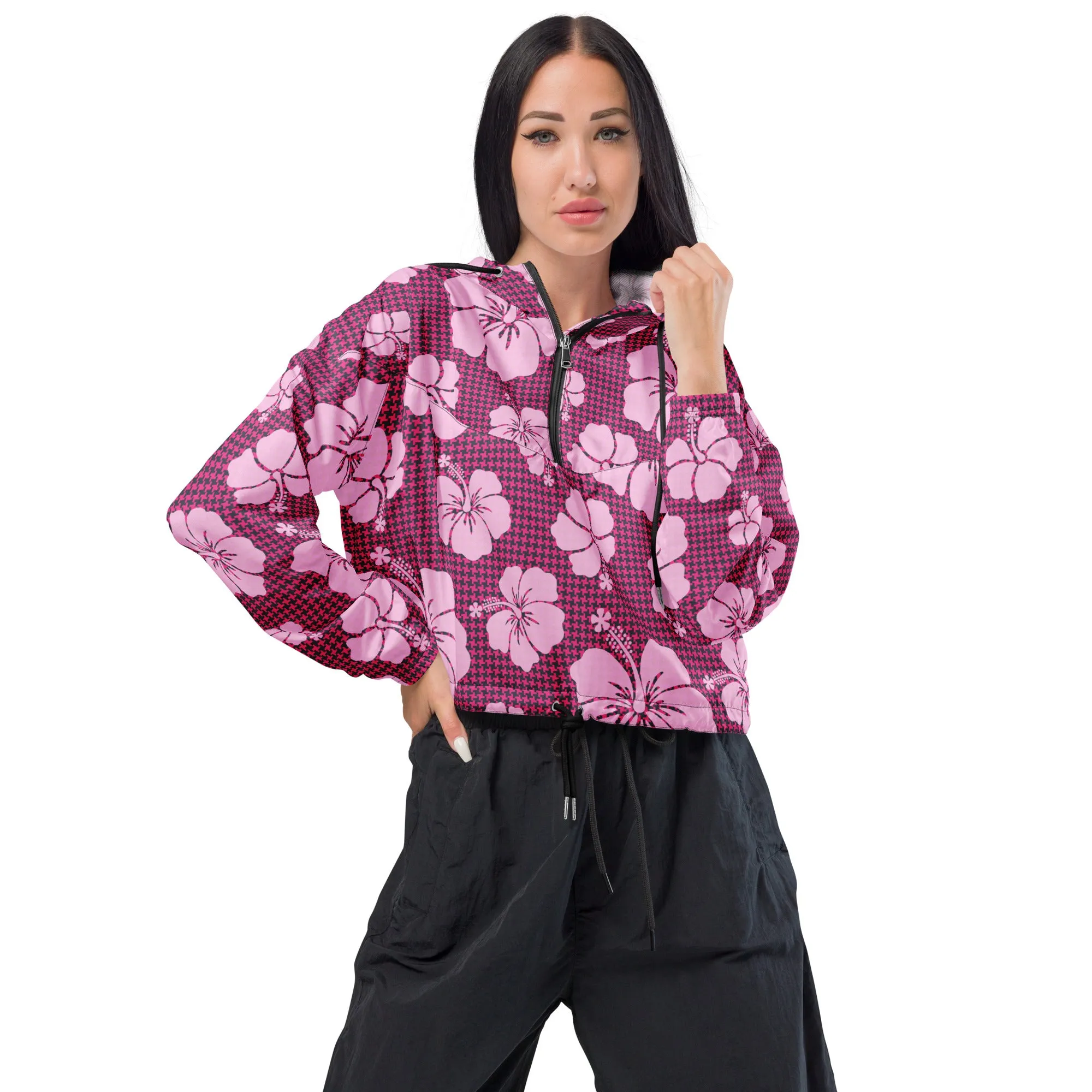 Hibiscus Women’s cropped windbreaker