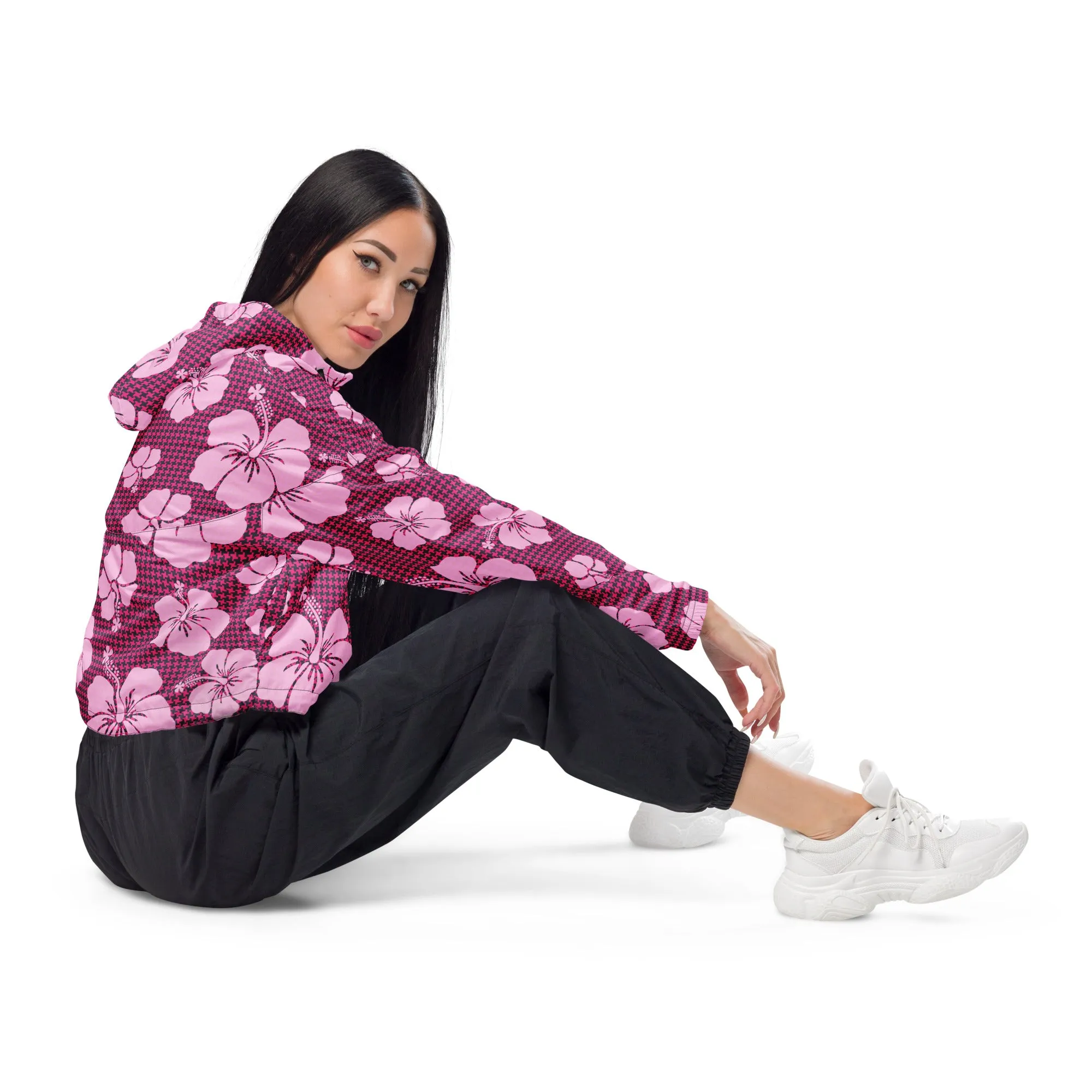 Hibiscus Women’s cropped windbreaker