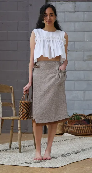 KEAKE MIDI WRAP SKIRT