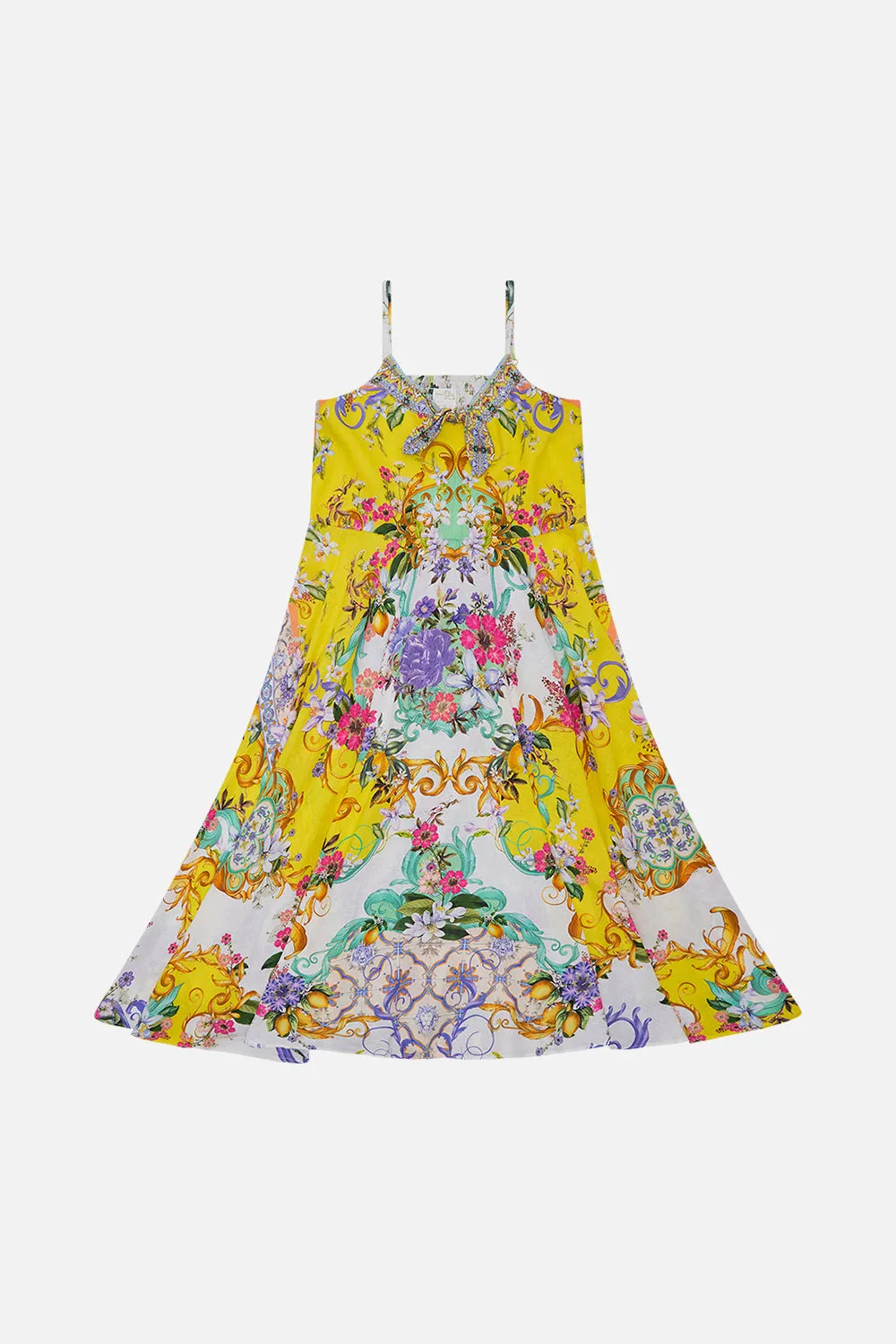 KIDS TIE FRONT MAXI DRESS 12-14 CATERINA SPRITZ