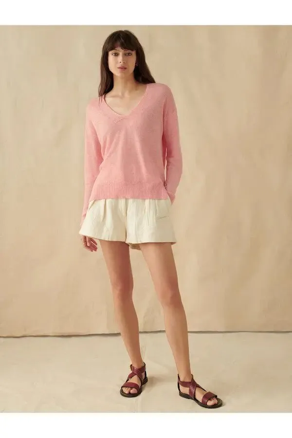 Linen Easy V Neck