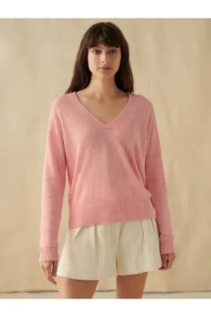 Linen Easy V Neck