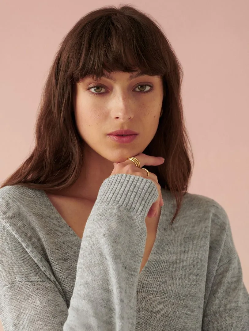 Linen Easy V Neck