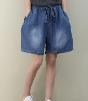 Loose Denim Cotton Pants Summer Women Shorts
