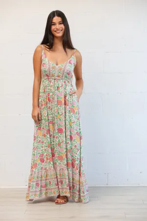 Lorelei Maxi Dress in Blanca Rosa