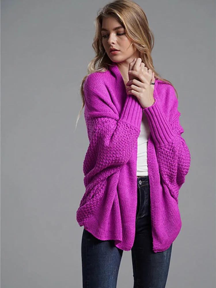 Maureen Oversized Patchwork Long Sleeve Women Sweater