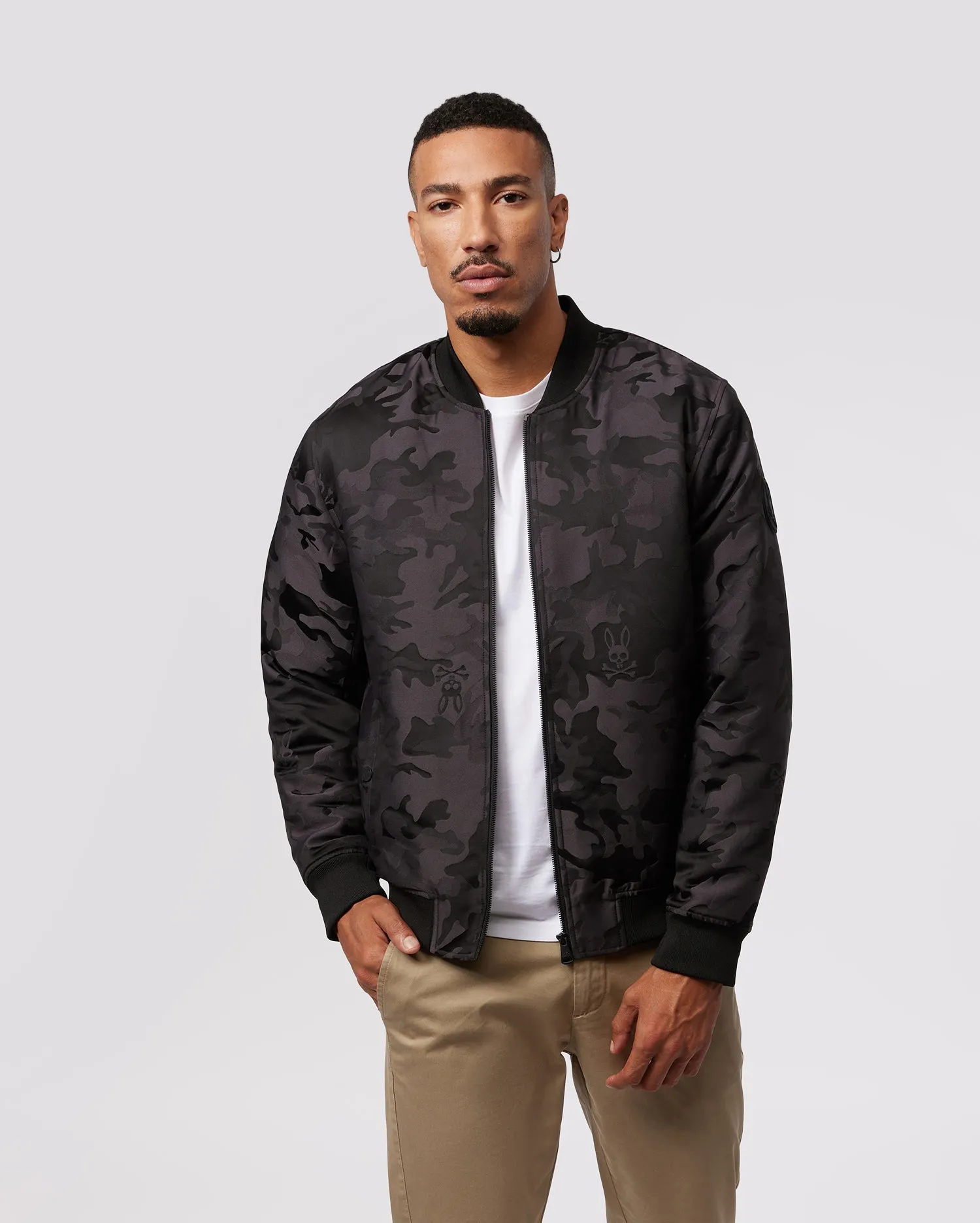 MENS NELSON JACQUARD BOMBER JACKET - B6J382Z1OW