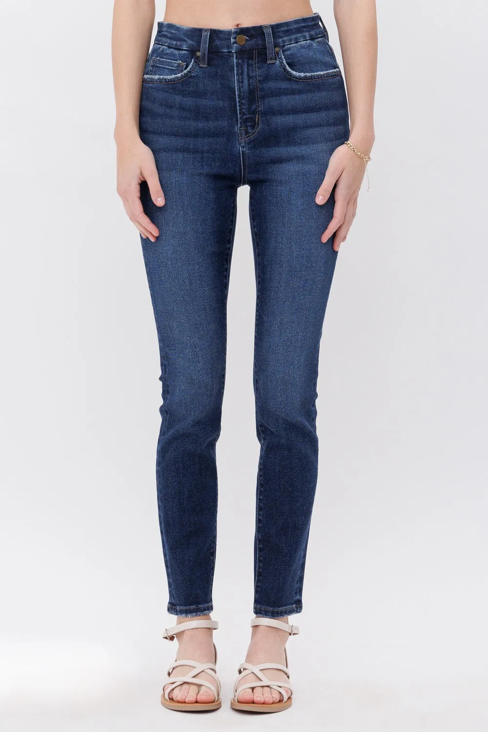 Mica Denim High Rise Ankle Skinny With Seamless Waistband