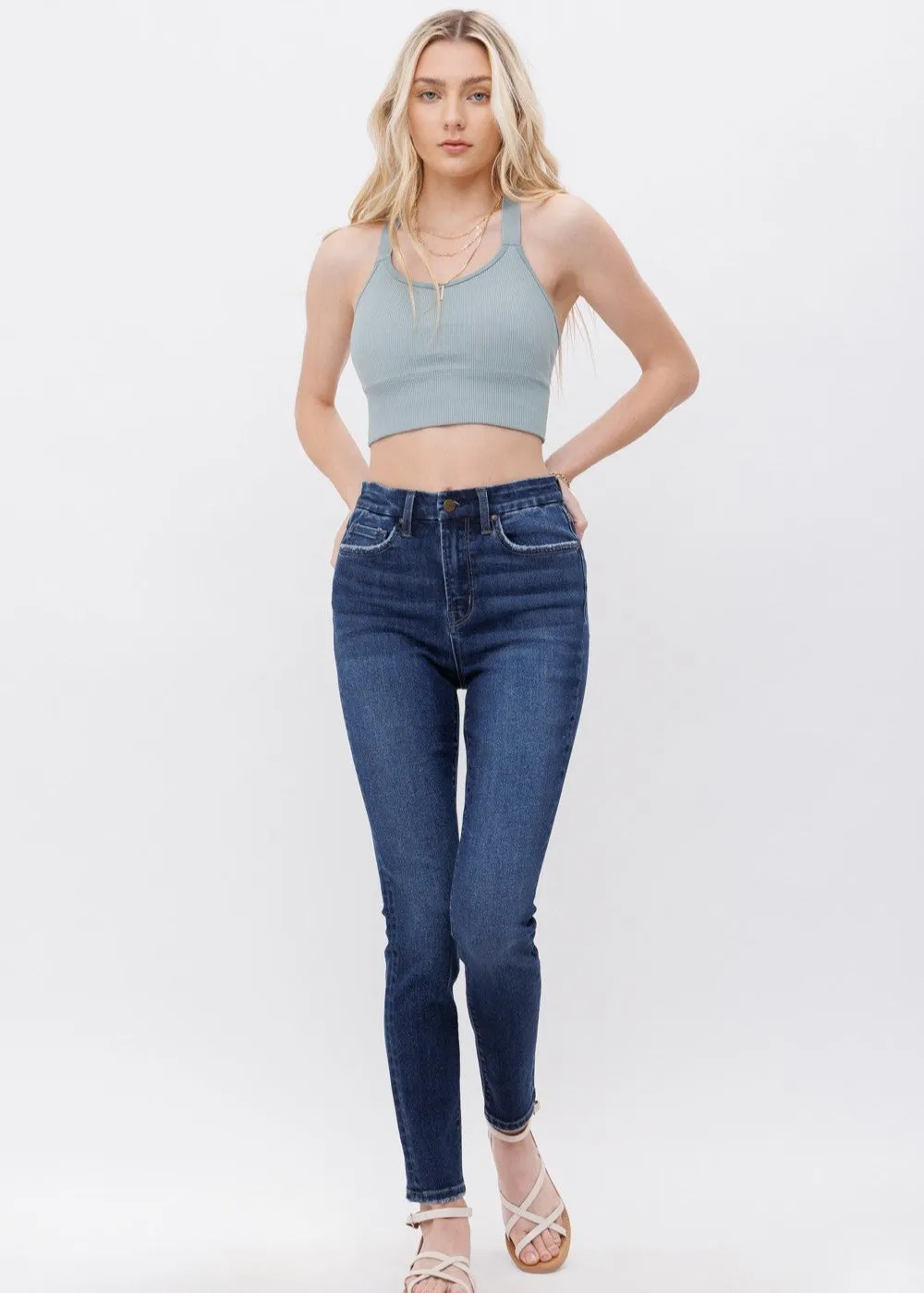 Mica Denim High Rise Ankle Skinny With Seamless Waistband