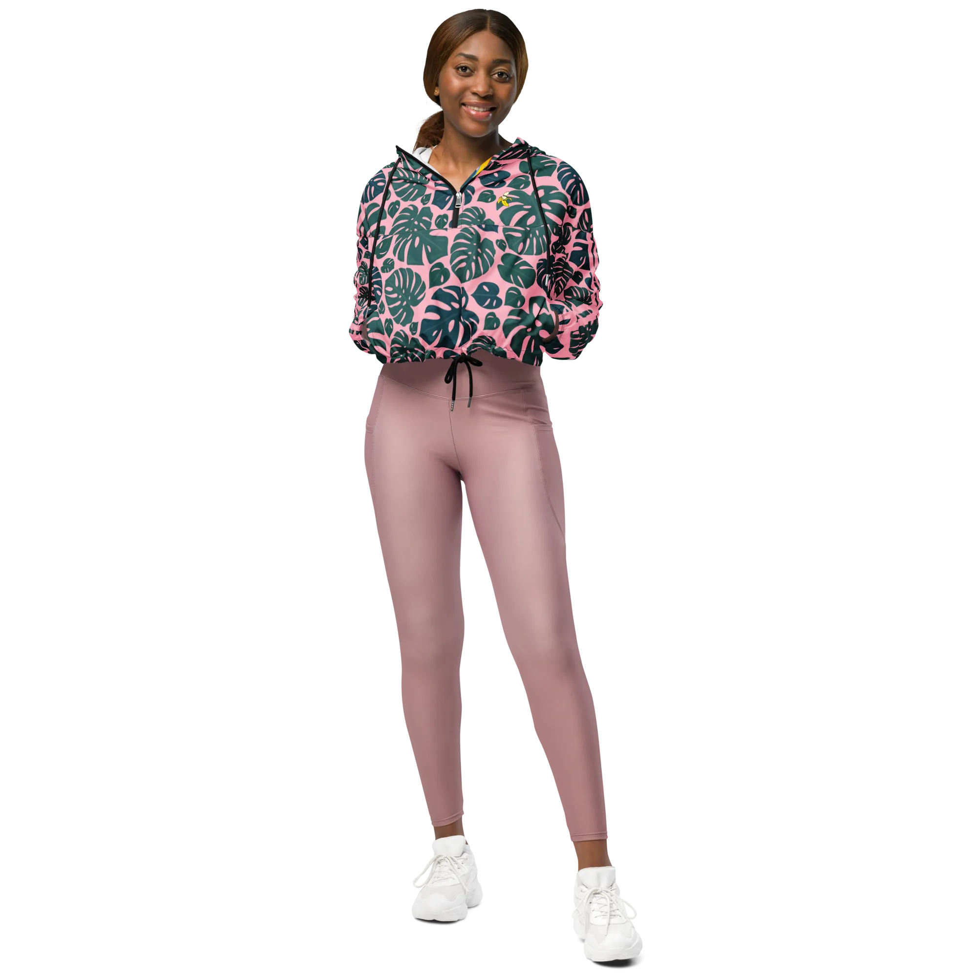 Monstera Women’s cropped windbreaker