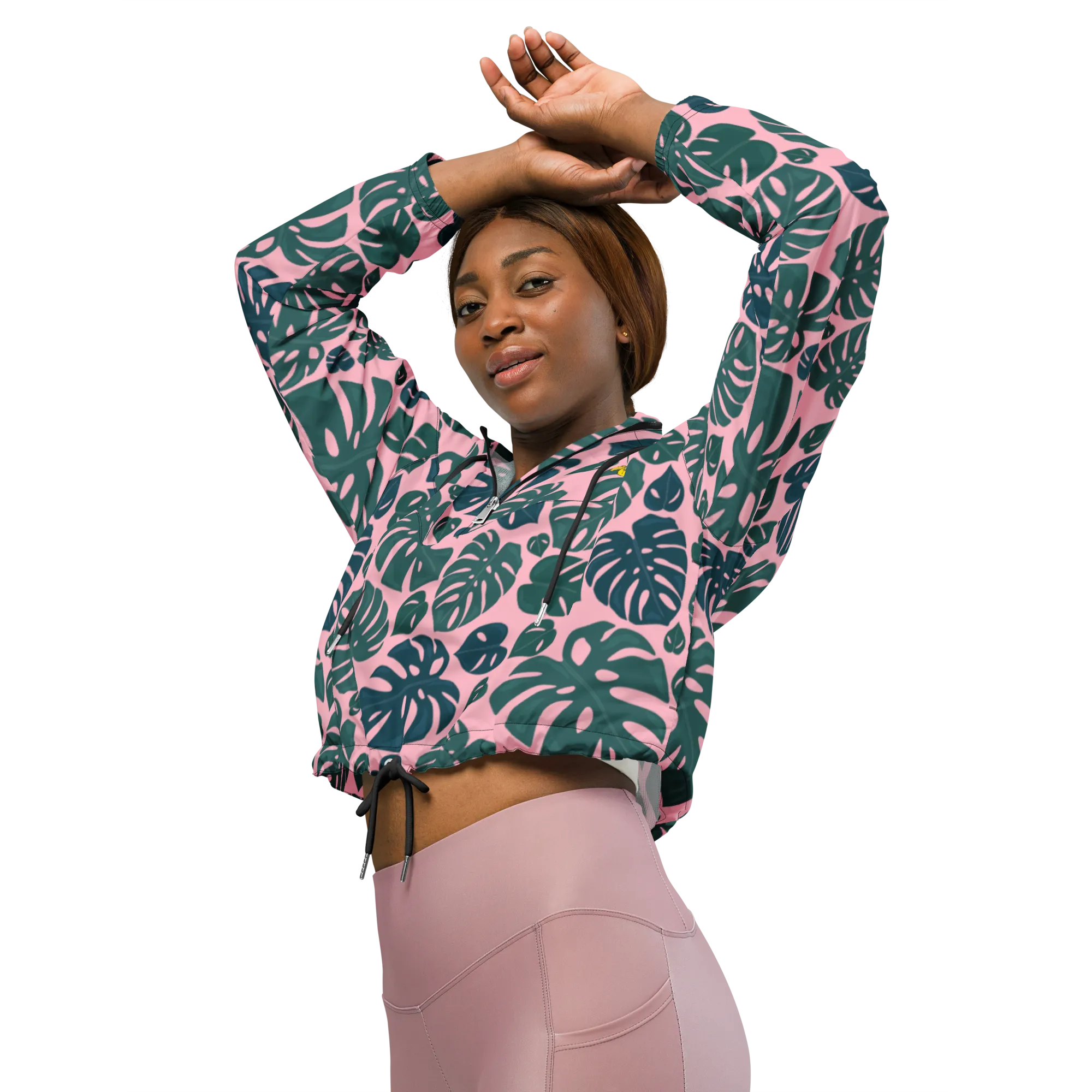Monstera Women’s cropped windbreaker