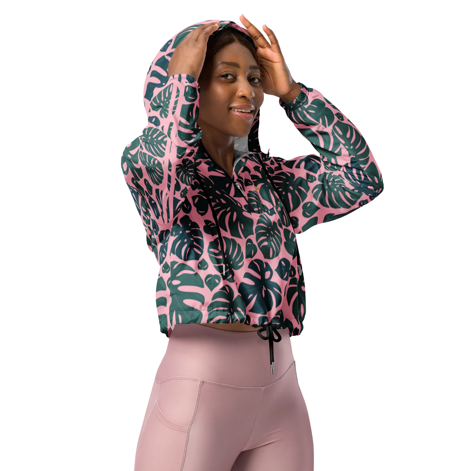 Monstera Women’s cropped windbreaker