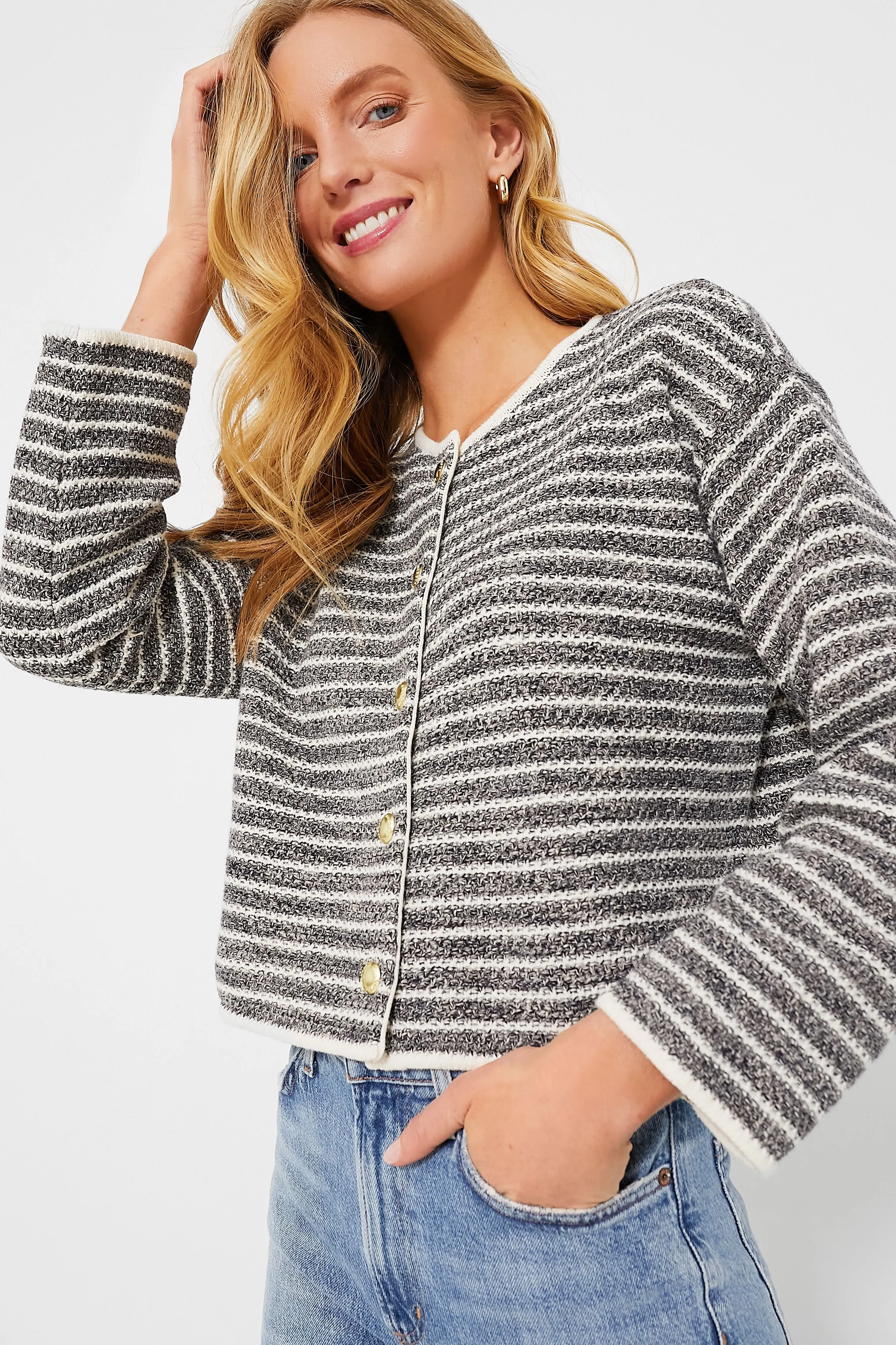 Multi Stripe REI Knitted Cardigan