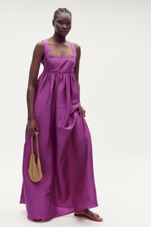 Oroton Strappy Sun Dress Magenta