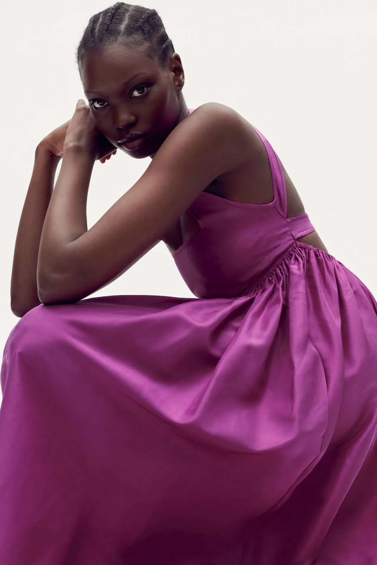 Oroton Strappy Sun Dress Magenta