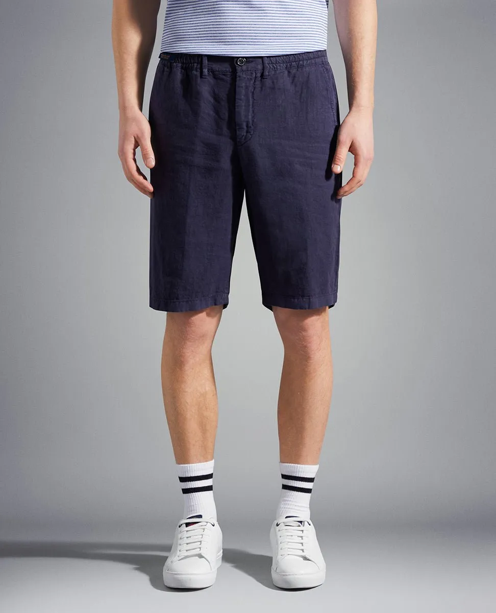 PAUL&SHARK Linen Drawstring Short NAVY