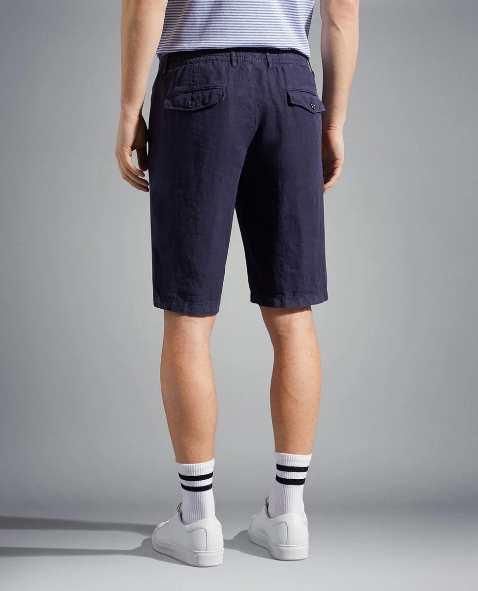 PAUL&SHARK Linen Drawstring Short NAVY