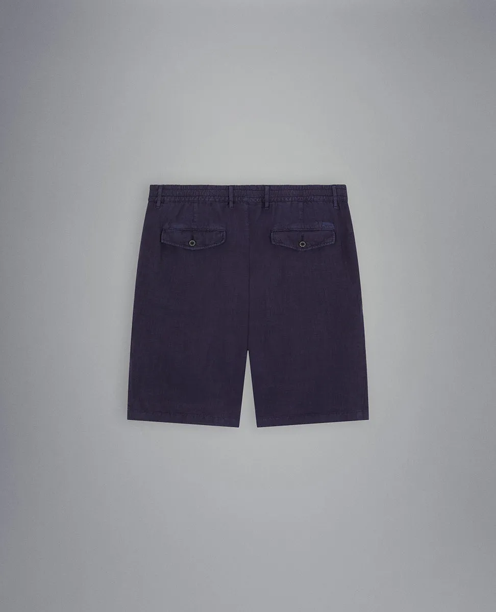PAUL&SHARK Linen Drawstring Short NAVY