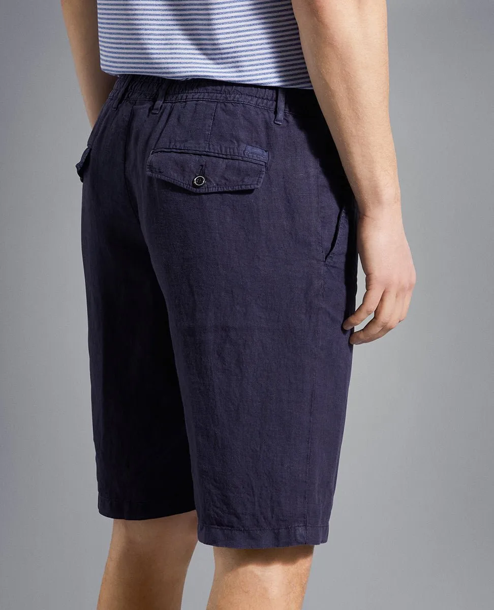 PAUL&SHARK Linen Drawstring Short NAVY