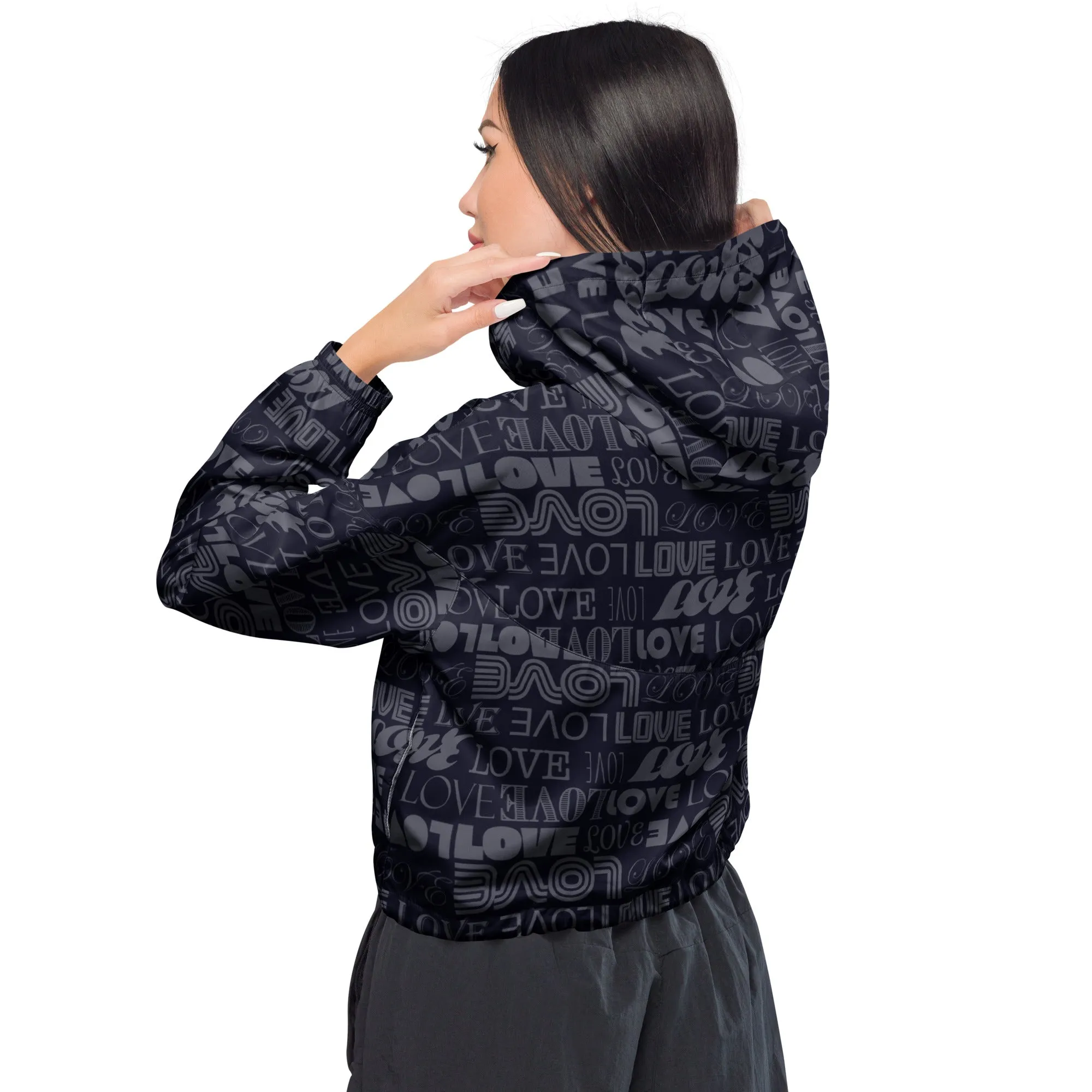 Plum Love Women’s cropped windbreaker