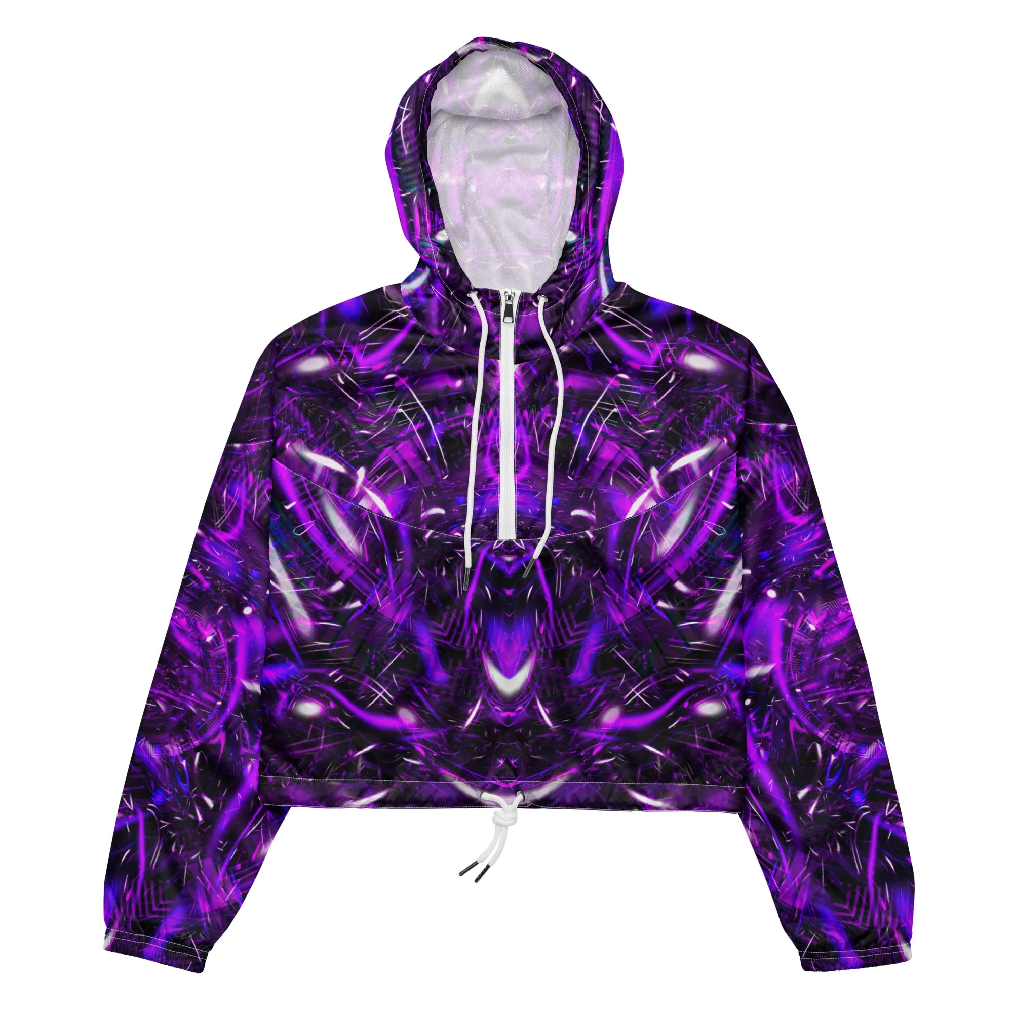 Purple Portal Cropped Windbreaker