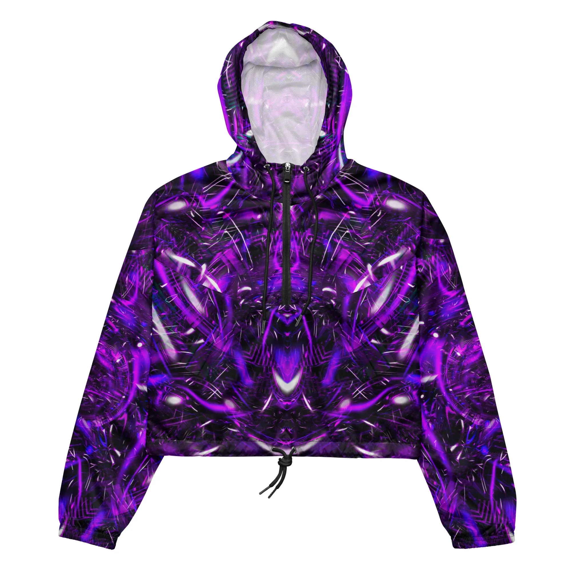 Purple Portal Cropped Windbreaker