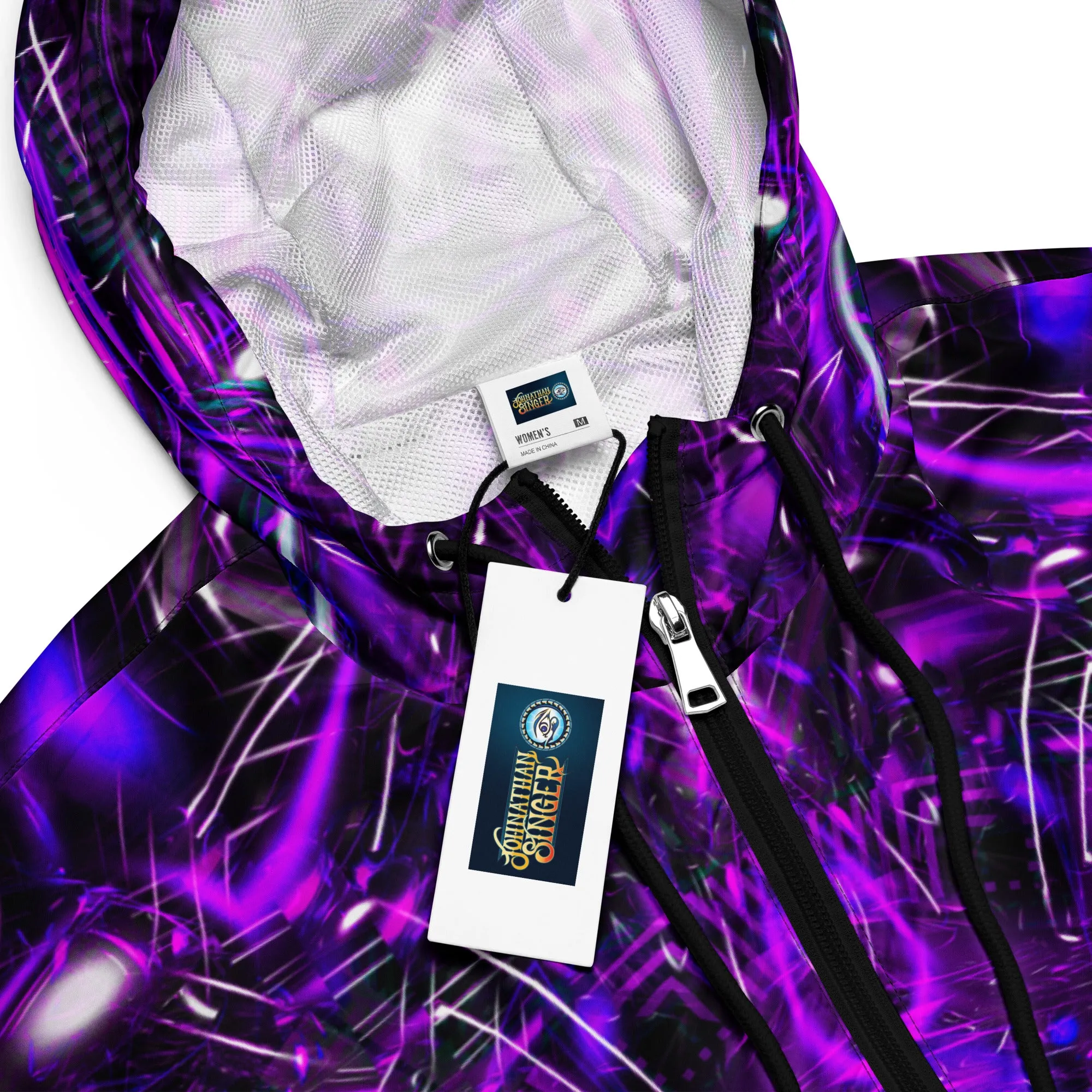 Purple Portal Cropped Windbreaker