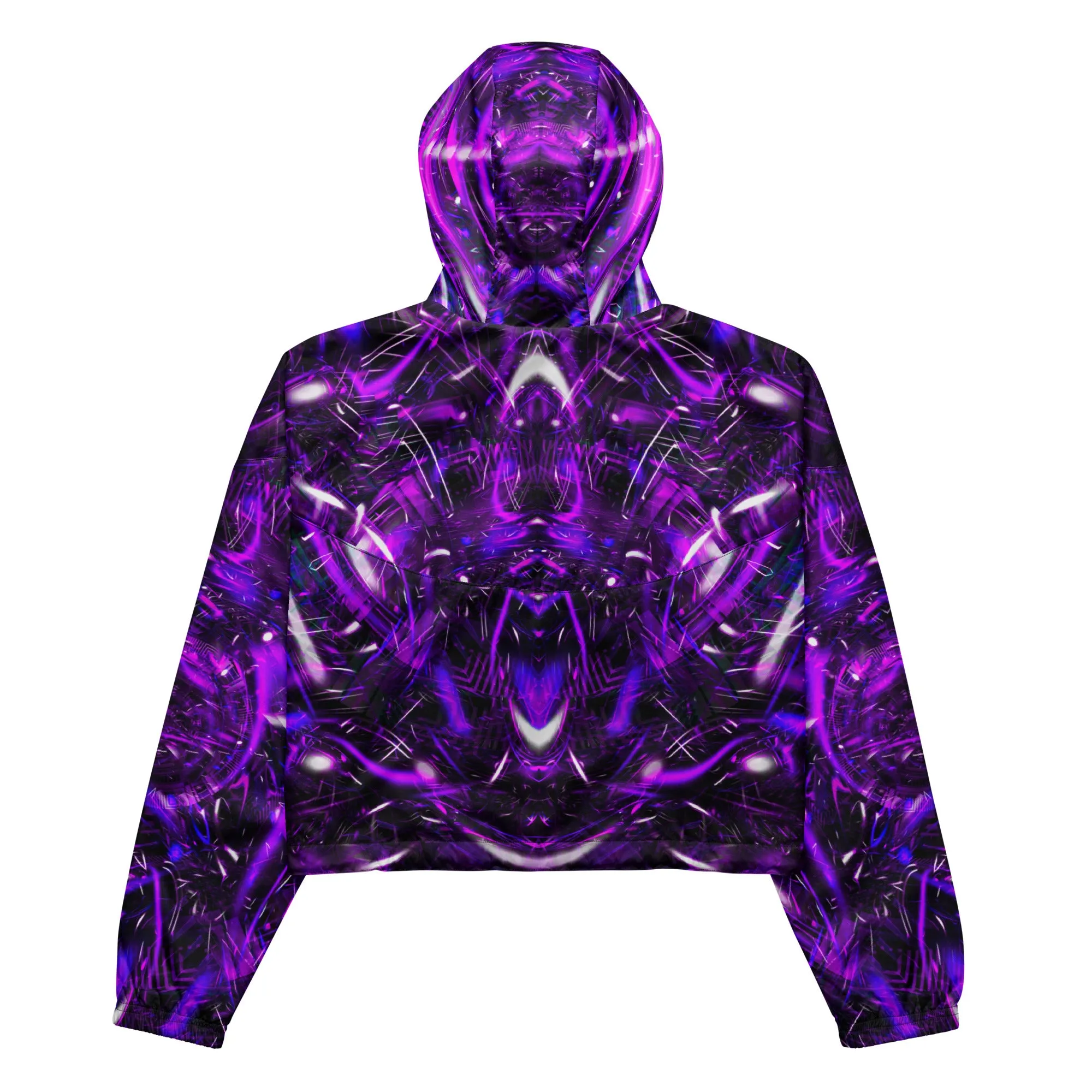 Purple Portal Cropped Windbreaker