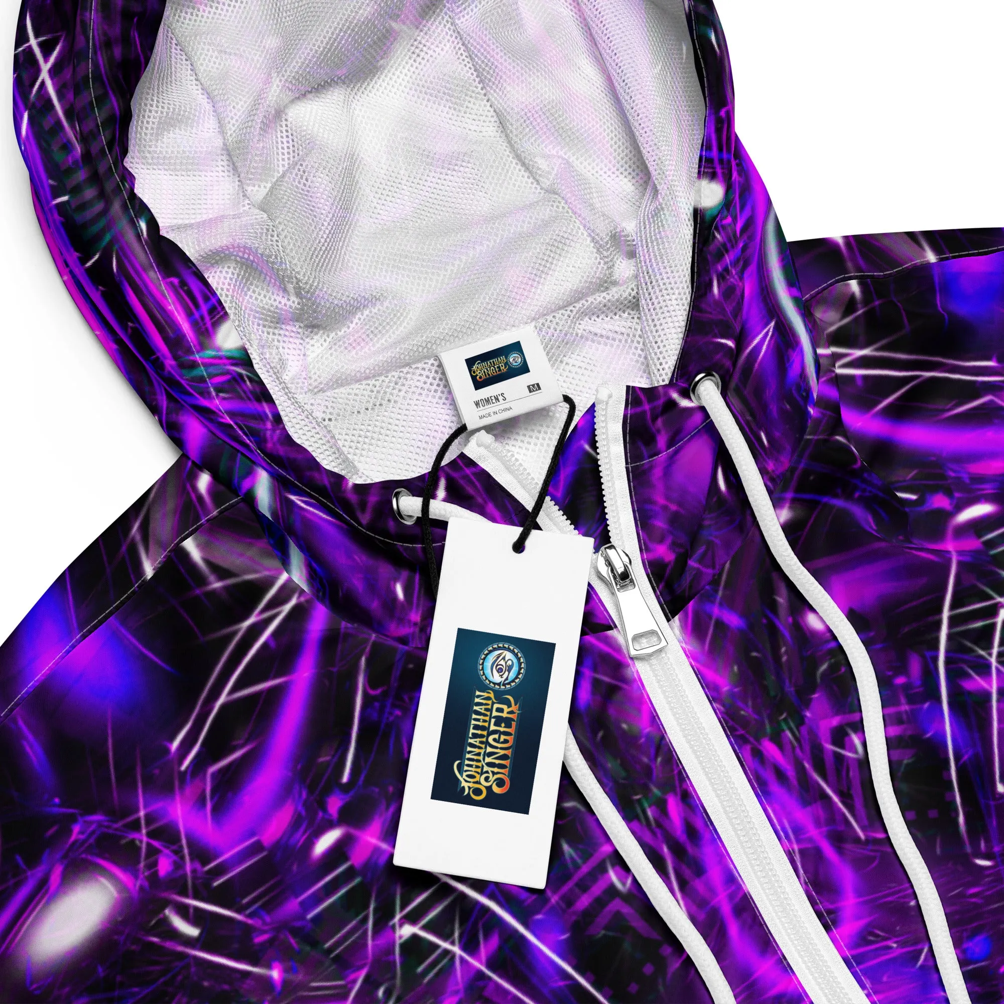 Purple Portal Cropped Windbreaker