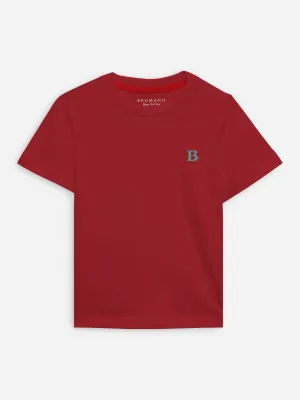 Red 100% Cotton Casual Tee