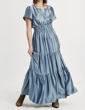 REESE FRONT PLACKET DRESS LICHEN BLUE