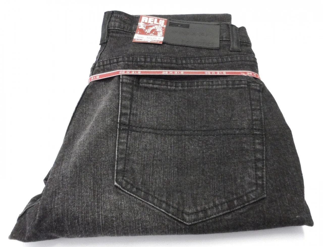 Relco Black Sandblast Skinny Stretch Jeans
