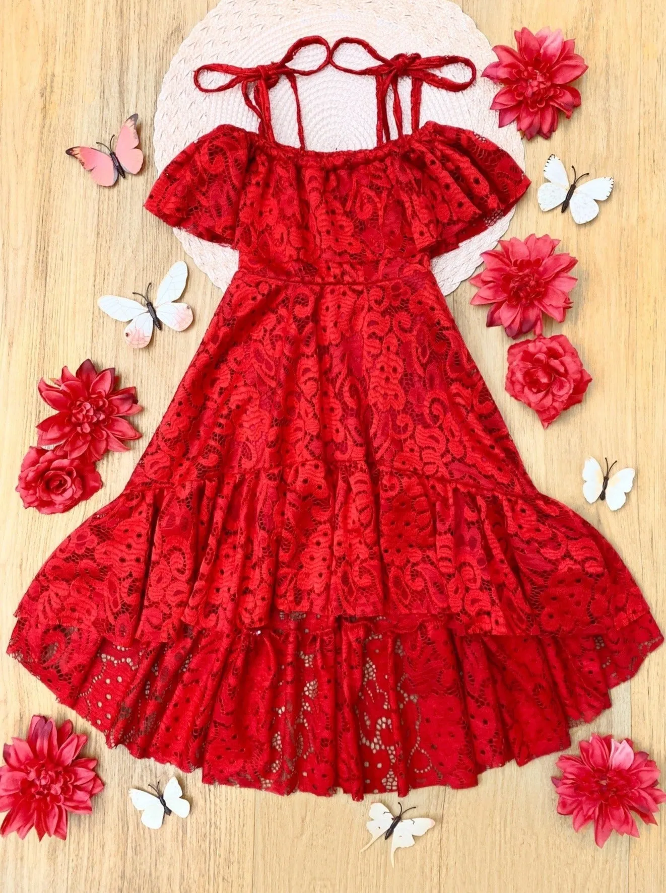 Ruby Red Cold Shoulder Maxi Sundress