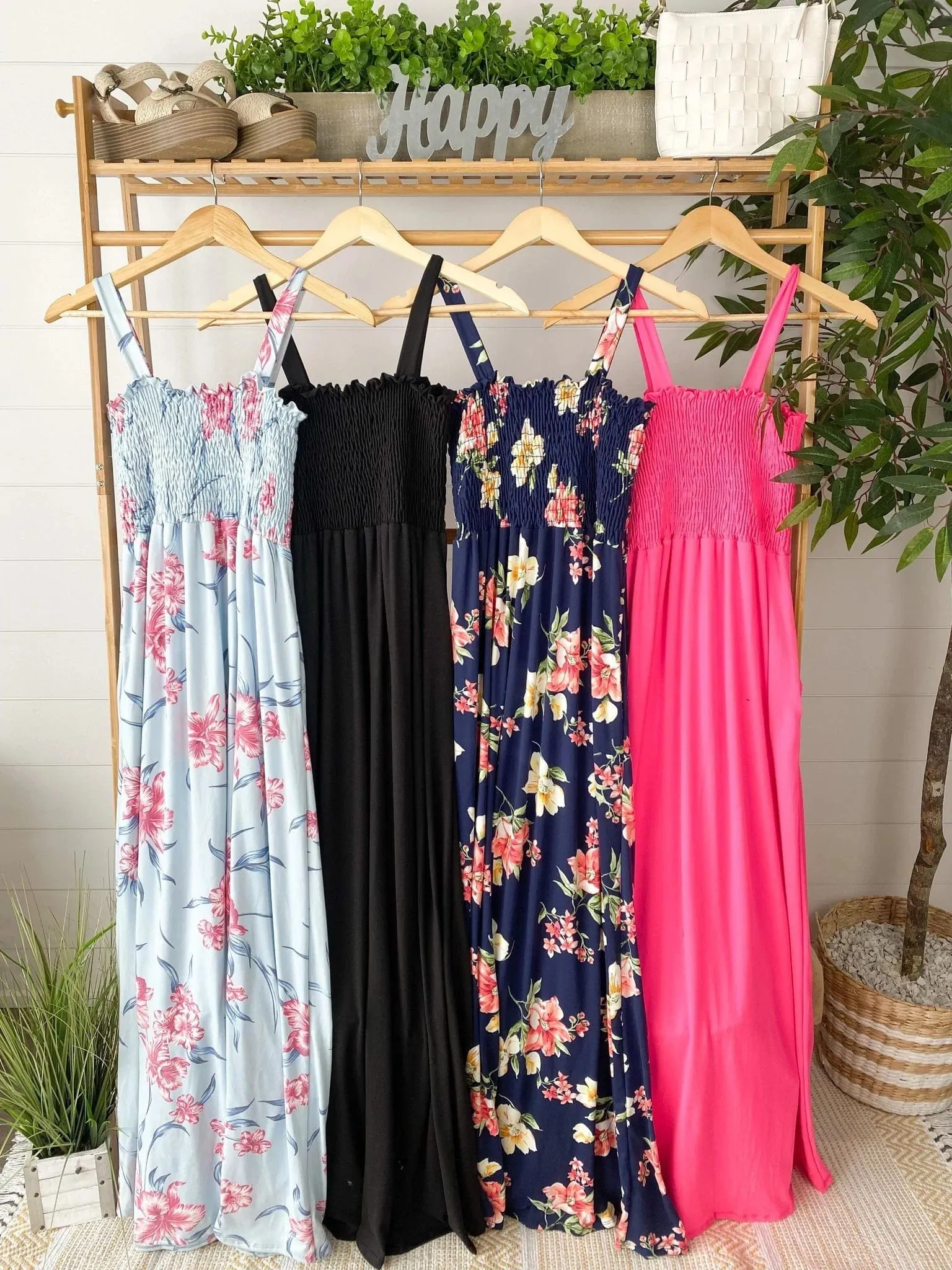 SALE- Meet Me In Savannah Smocked Maxi (4 colors)
