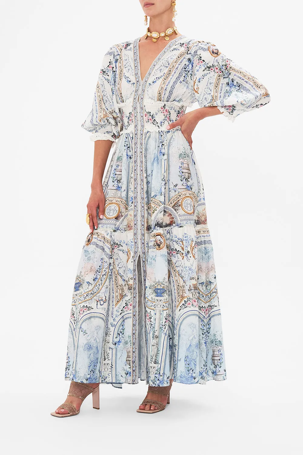 SHIRRED WAISTBAND LONG DRESS SEASON OF THE SIREN