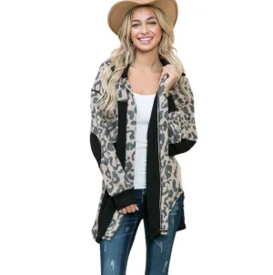 Shirt Jacket with Animal Print Detail Made in USA - Clearance Final Sale