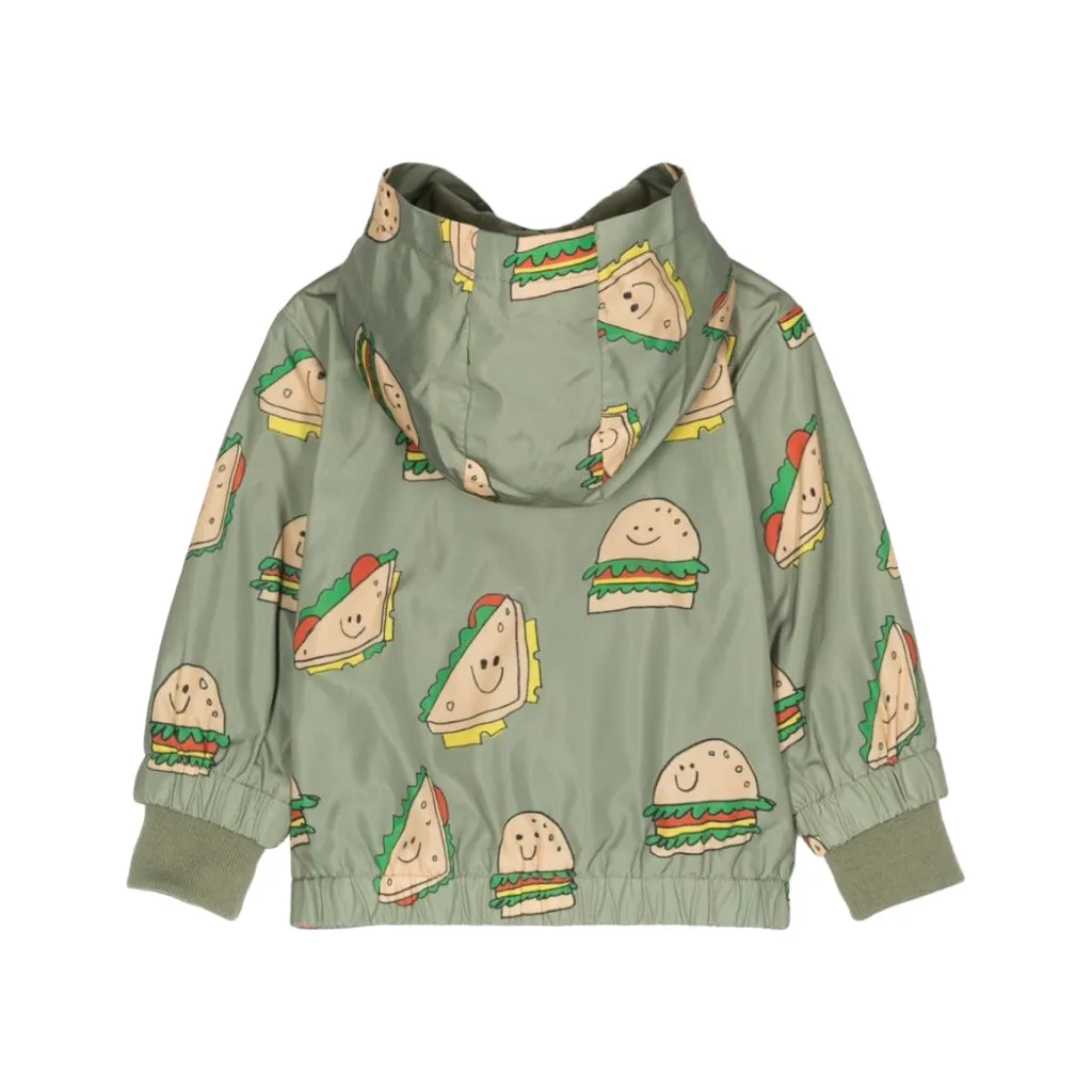 Silly Sandwich Print Bomber Jacket