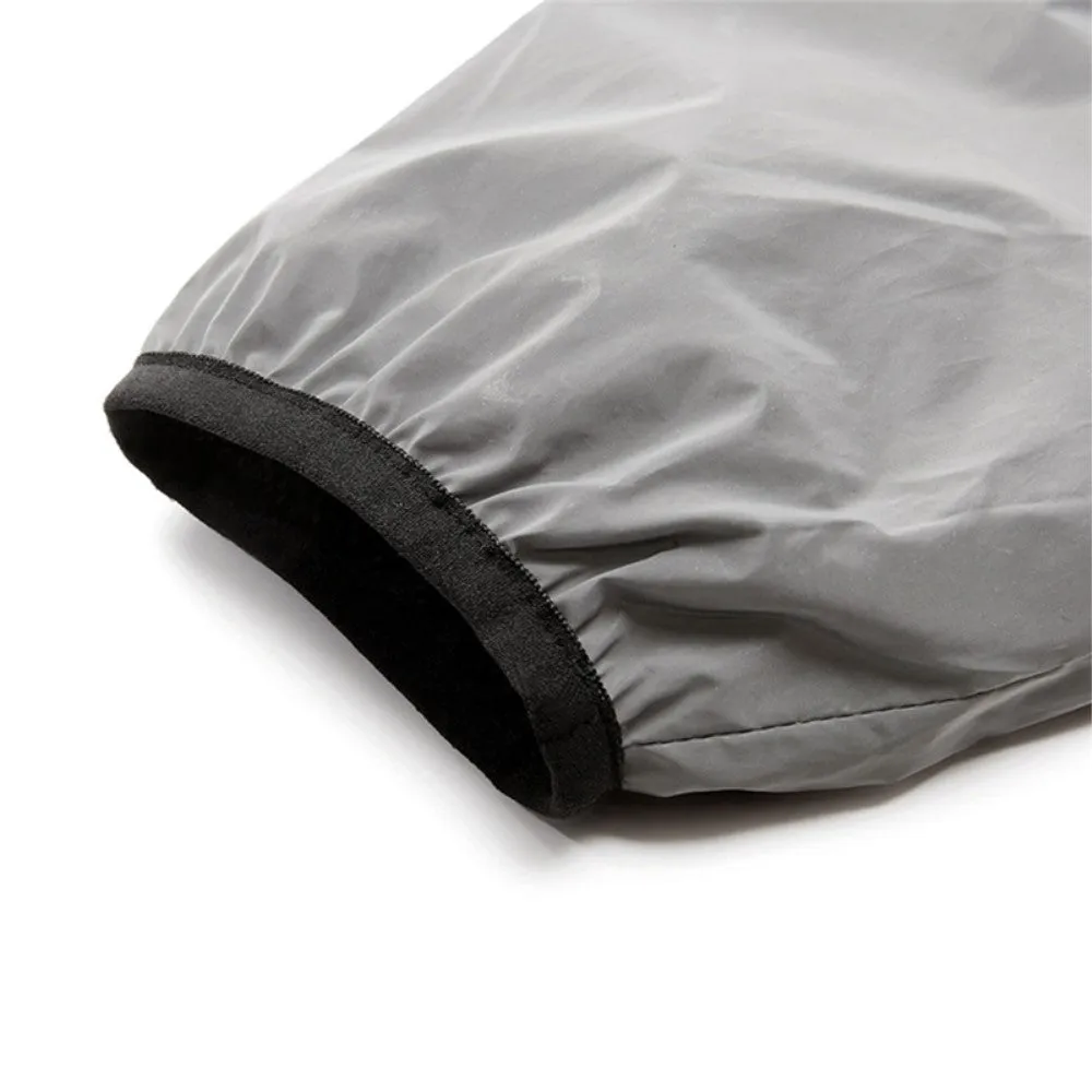 (size L) Water-repellent outdoor sports jacket Reflective windbreaker - Silver