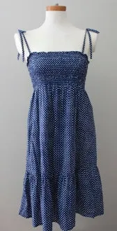 Soft Summer Blue Dot Sundress