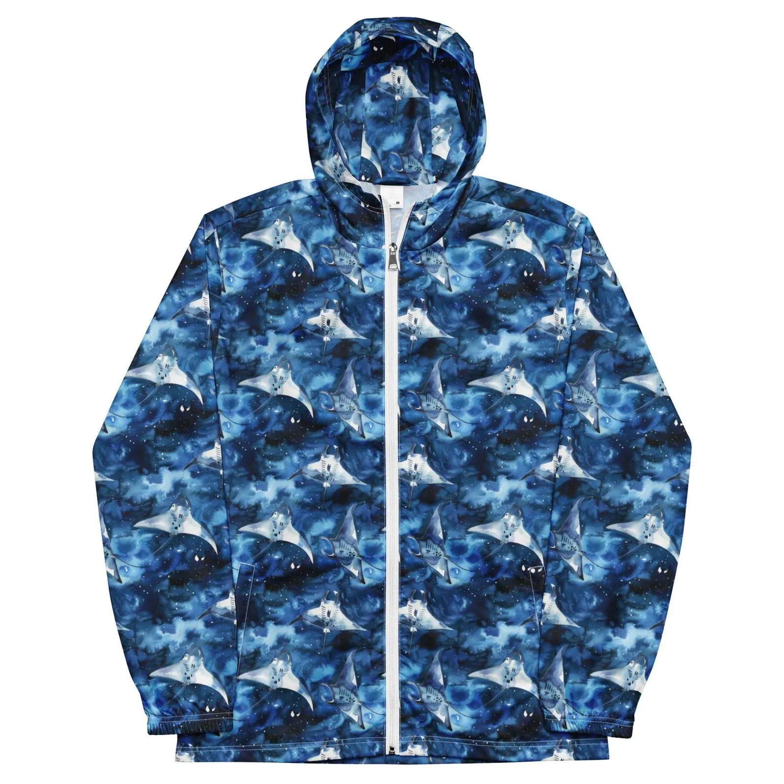 Starry Manta Ray Dance Men’s windbreaker