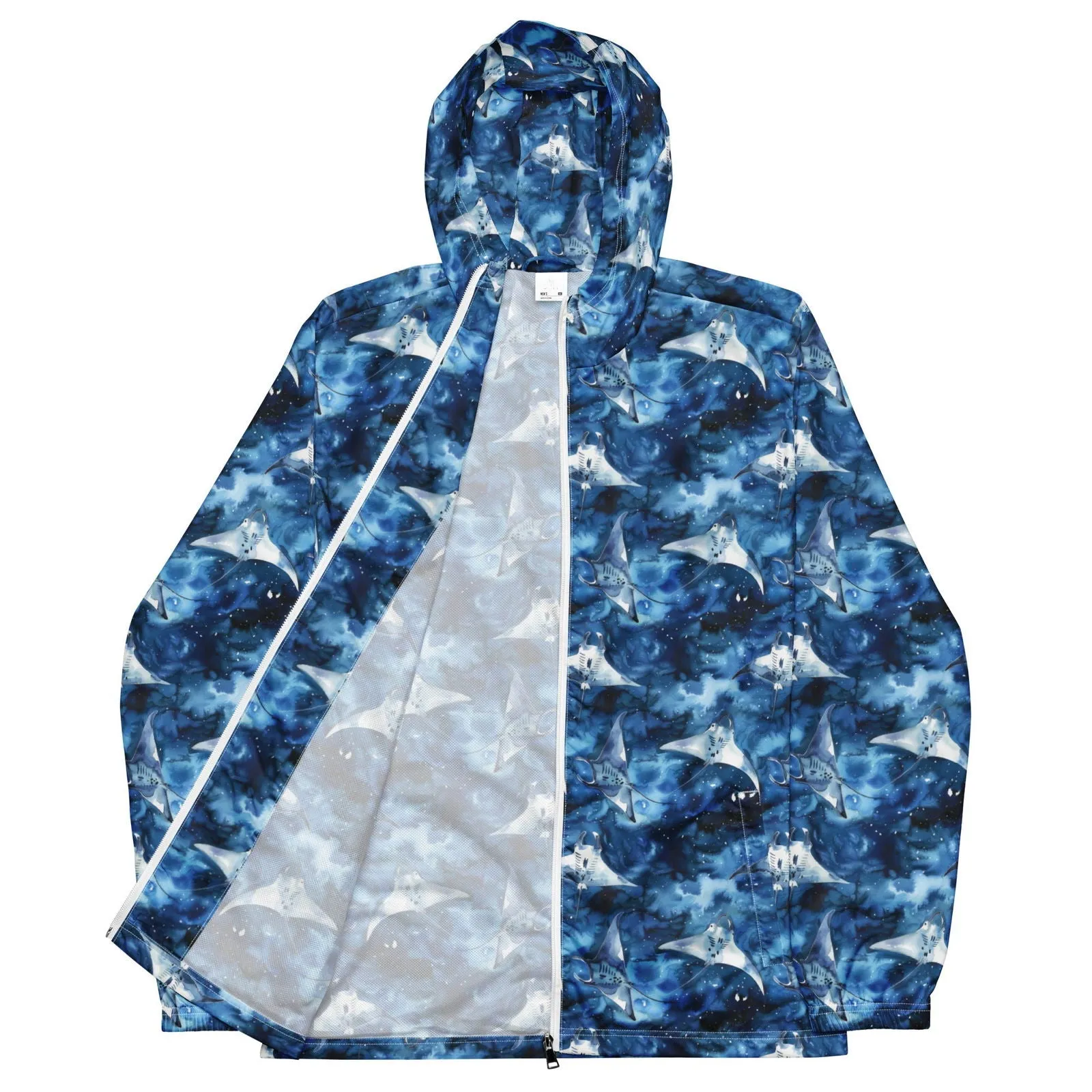 Starry Manta Ray Dance Men’s windbreaker