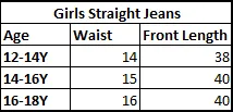 Teens Girls Pant Denim Braided-LIGHT BLUE