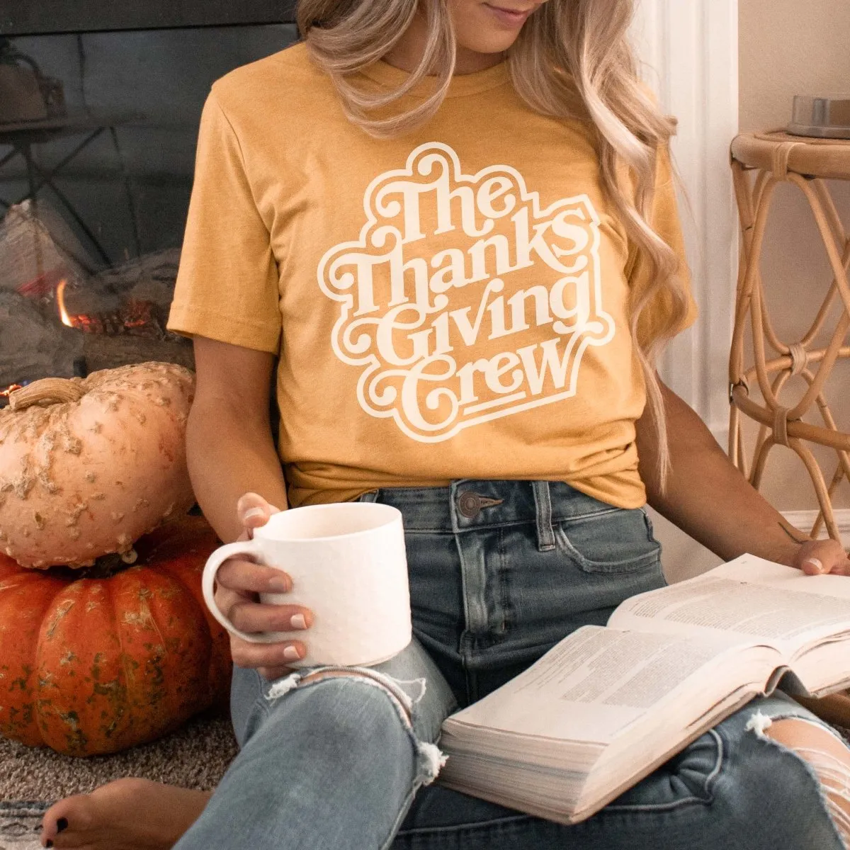 Thanksgiving Crew Wholesale Bella Graphic Tee - Fast Shipping
