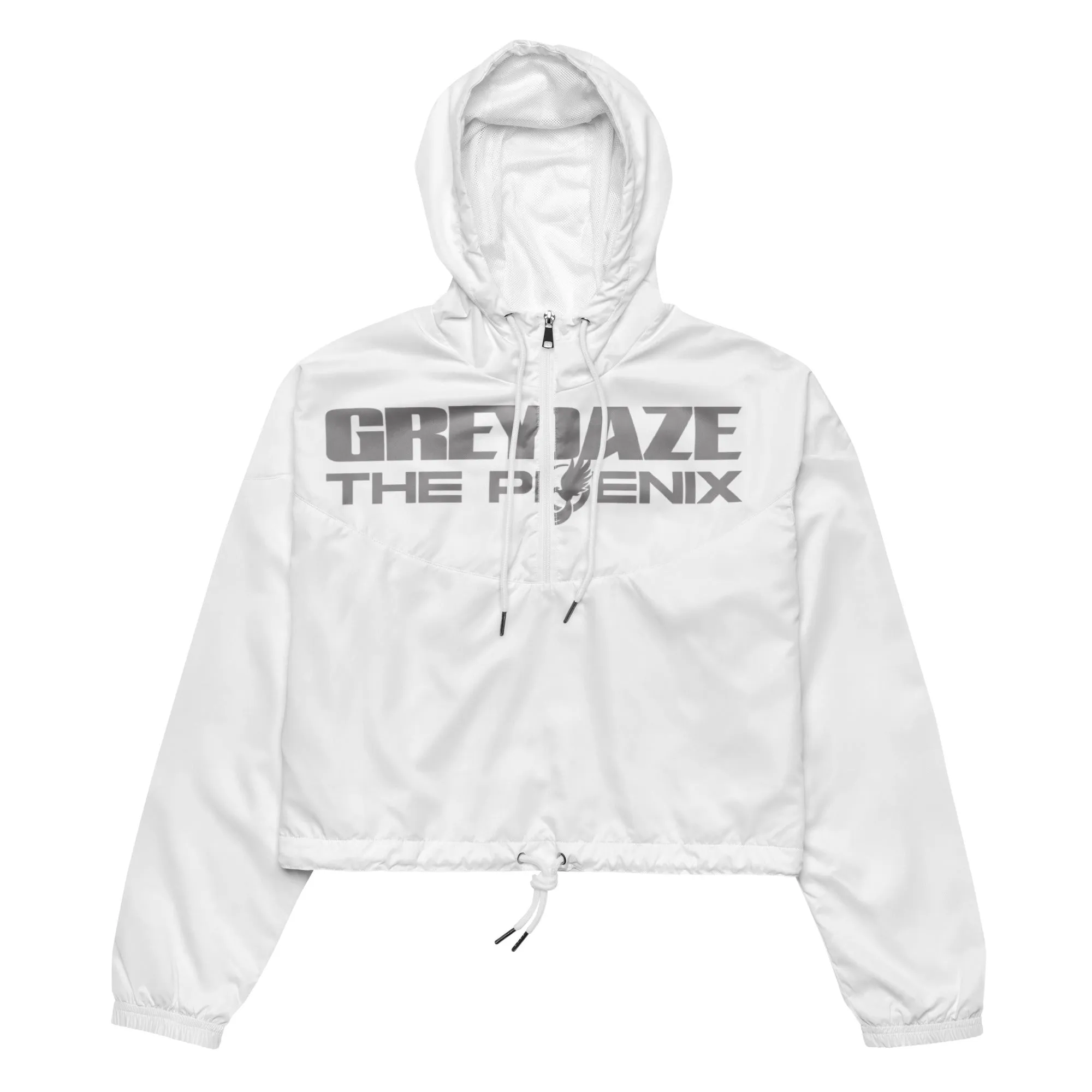 The Phoenix Wording  Grey Daze Women’s cropped windbreaker