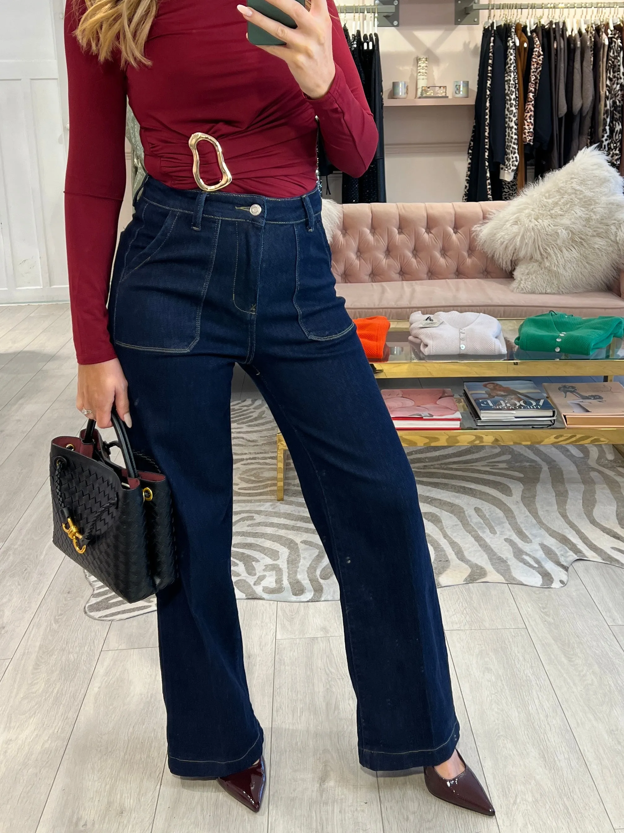 TRIXIE FRONT POCKET JEANS INDIGO