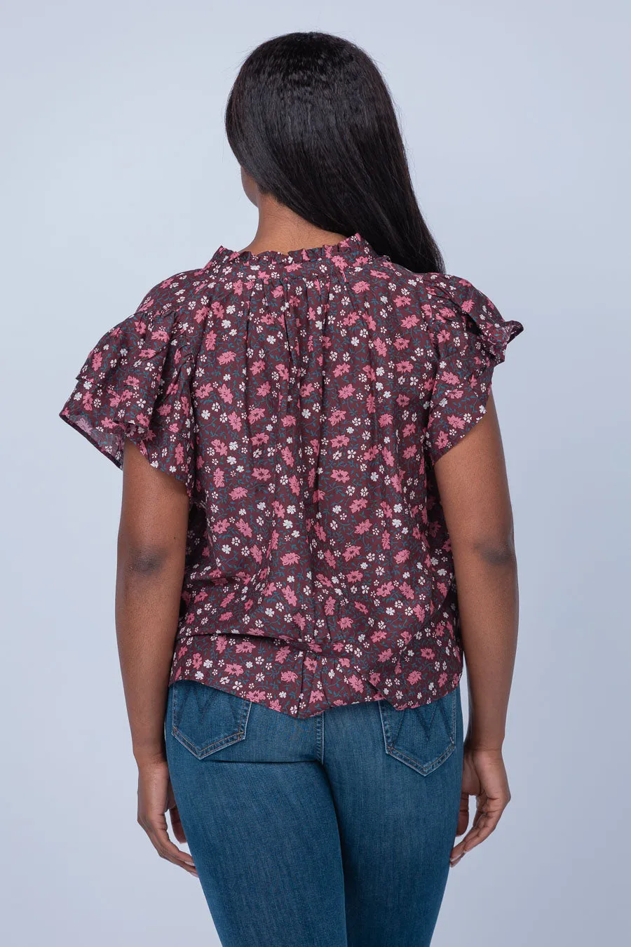 Trovata Clover Blouse In Plum Blossom