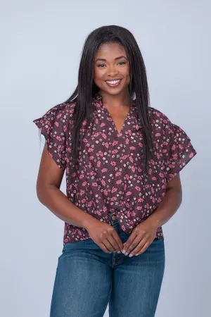 Trovata Clover Blouse In Plum Blossom