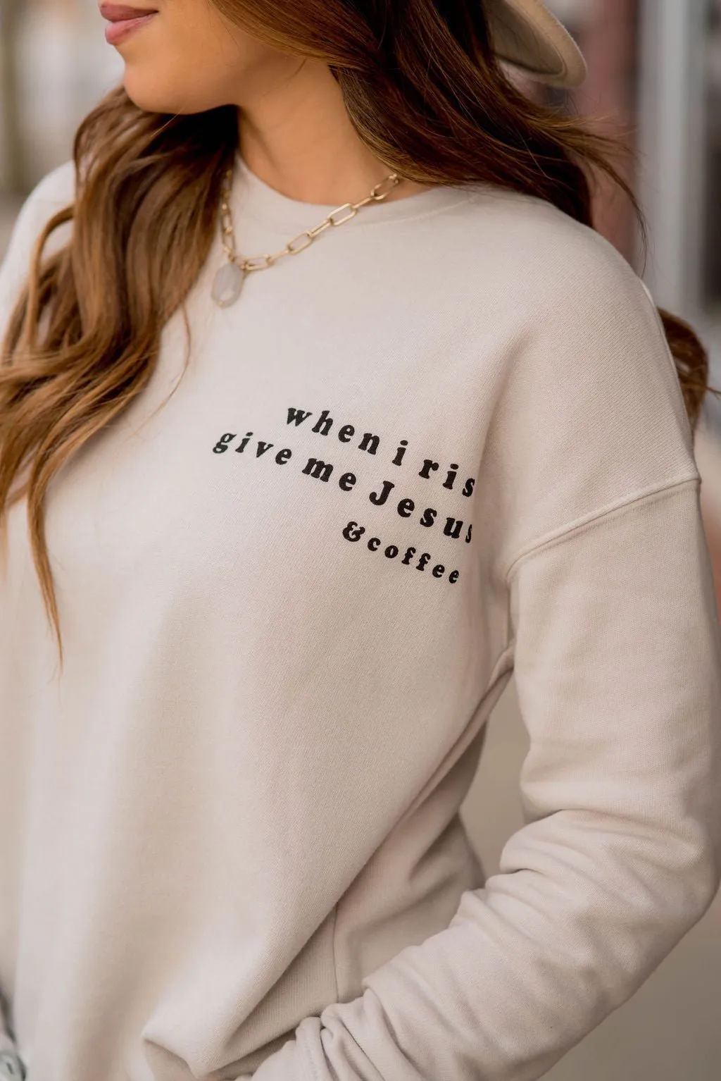 When I Rise Give Me Graphic Crewneck